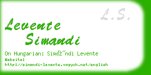 levente simandi business card